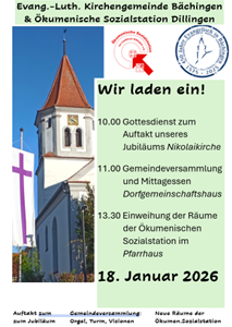 Herzliche Einladung zu Gottesdienst, Gemeindeversammlung und Mittagessen
